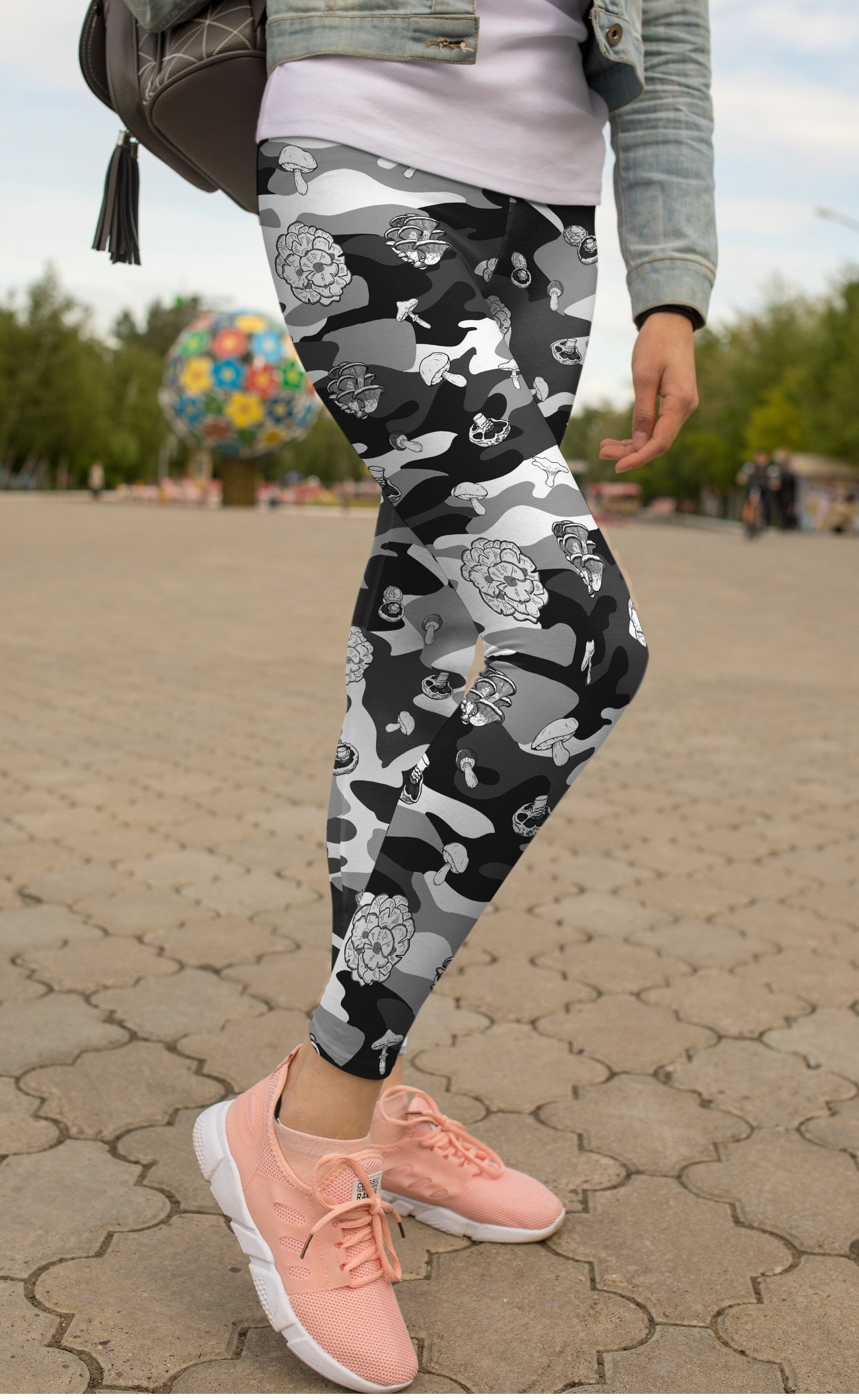 Camo Pants Mushroom Leggings-Apparel-NTH-Legging-S-Vibe Cosy™