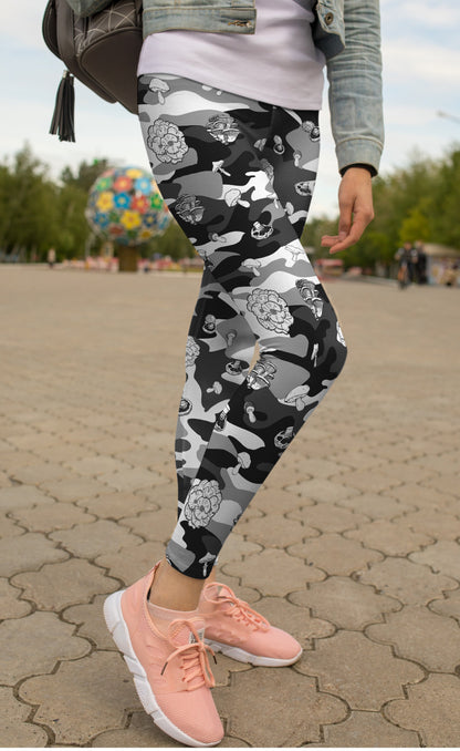 Camo Pants Mushroom Leggings-Apparel-NTH-Legging-S-Vibe Cosy™