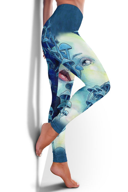 All Over Print Many mushrooms-Apparel-NTH-Legging-S-Vibe Cosy™