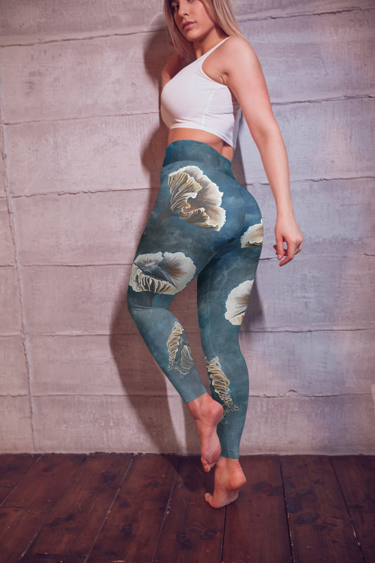 3D All Over Print Mushrooms and Gray smoke Legging-Apparel-NTH-Legging-S-Vibe Cosy™