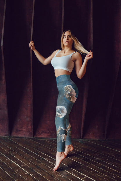 3D All Over Print Mushrooms and Gray smoke Legging-Apparel-NTH-Legging-S-Vibe Cosy™