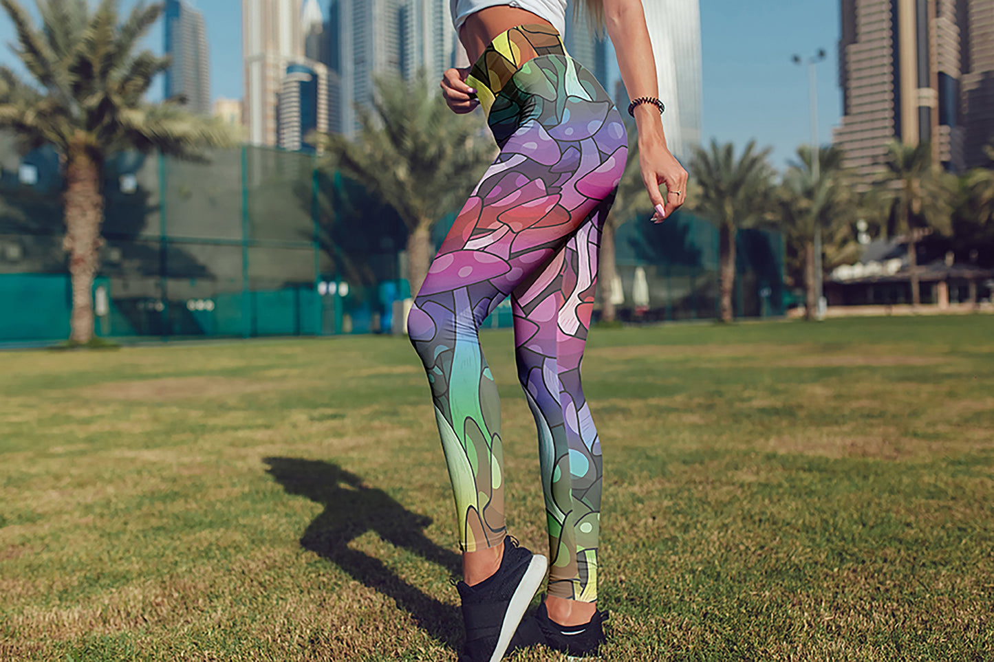 Edible Mushroom Art Leggings Waisband Hight-Apparel-NTH-Legging-S-Vibe Cosy™