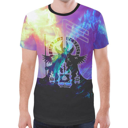 Viking T-shirt - Valknut In The Storm A6-NEW ALL OVER PRINT T-SHIRTS-HP Arts-XS-Men-Violet-Vibe Cosy™