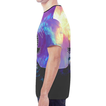 Viking T-shirt - Valknut In The Storm A6-NEW ALL OVER PRINT T-SHIRTS-HP Arts-XS-Men-Violet-Vibe Cosy™