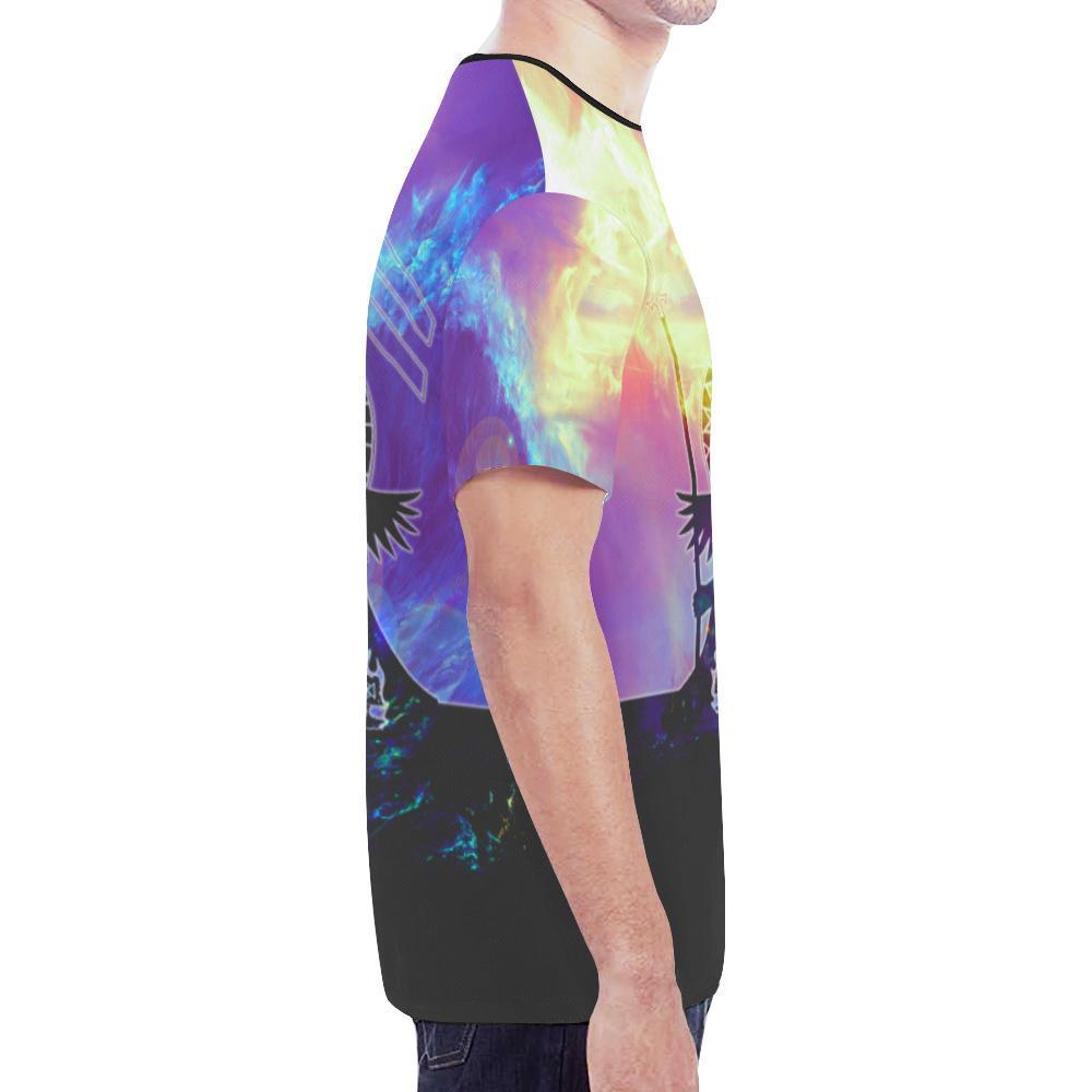 Viking T-shirt - Valknut In The Storm A6-NEW ALL OVER PRINT T-SHIRTS-HP Arts-XS-Men-Violet-Vibe Cosy™