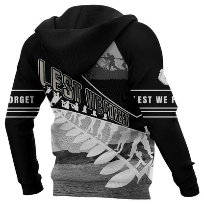 Anzac Day New Zealand Zip Hoodie, Never Forget Full Zip Hoodie PL03032005 - Amaze Style™-Apparel