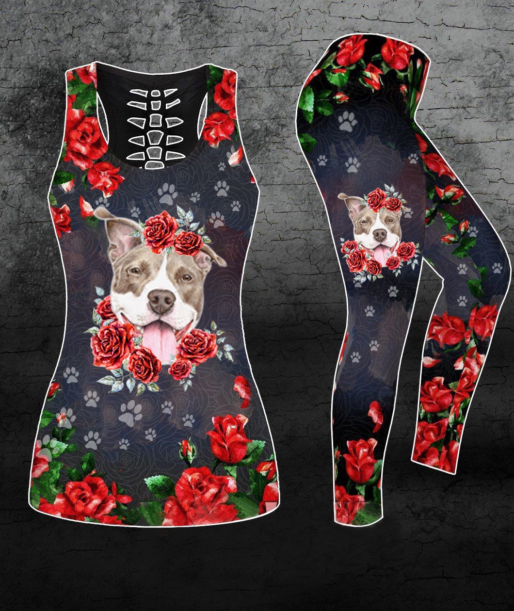 Pitbull Rose Set Legging NNK031902-Apparel-TA-S-S-Vibe Cosy™