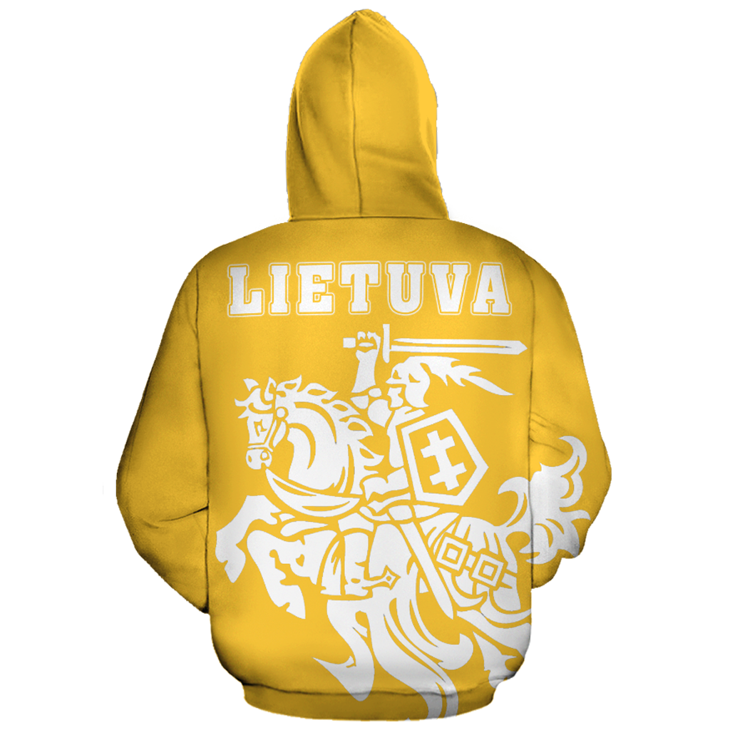 Lithuanian Vytis In Me All-Over Hoodie Yellow-Apparel-Phaethon-Zipped Hoodie-S-Vibe Cosy™