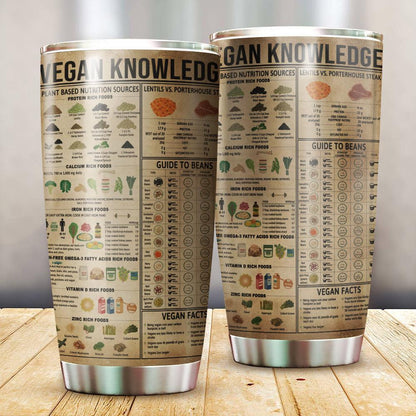 Vegan Knowledge Tumbler TA032325-TA-Vibe Cosy™