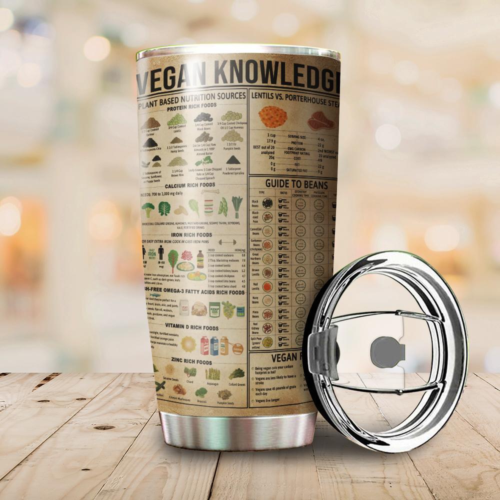 Vegan Knowledge Tumbler TA032325-TA-Vibe Cosy™