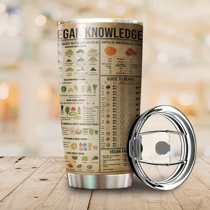 Vegan Knowledge Tumbler TA032325-TA-Vibe Cosy™