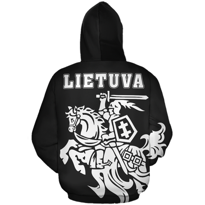 Lithuanian Vytis In Me All-Over Hoodie-Apparel-Phaethon-Zipped Hoodie-S-Vibe Cosy™