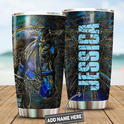 Horse Custom Name Stainless Steel Tumbler 20oz