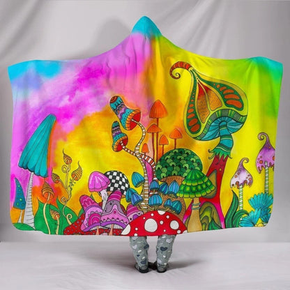 3D ALL OVER PRINTED MAGIC MUSHROOM SHIRT-Apparel-NTH-Hooded Blanket-Youth 49.6x59.05-Vibe Cosy™