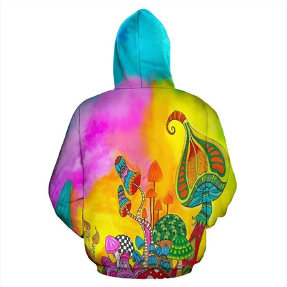 3D ALL OVER PRINTED MAGIC MUSHROOM SHIRT-Apparel-NTH-Zipped Hoodie-S-Vibe Cosy™