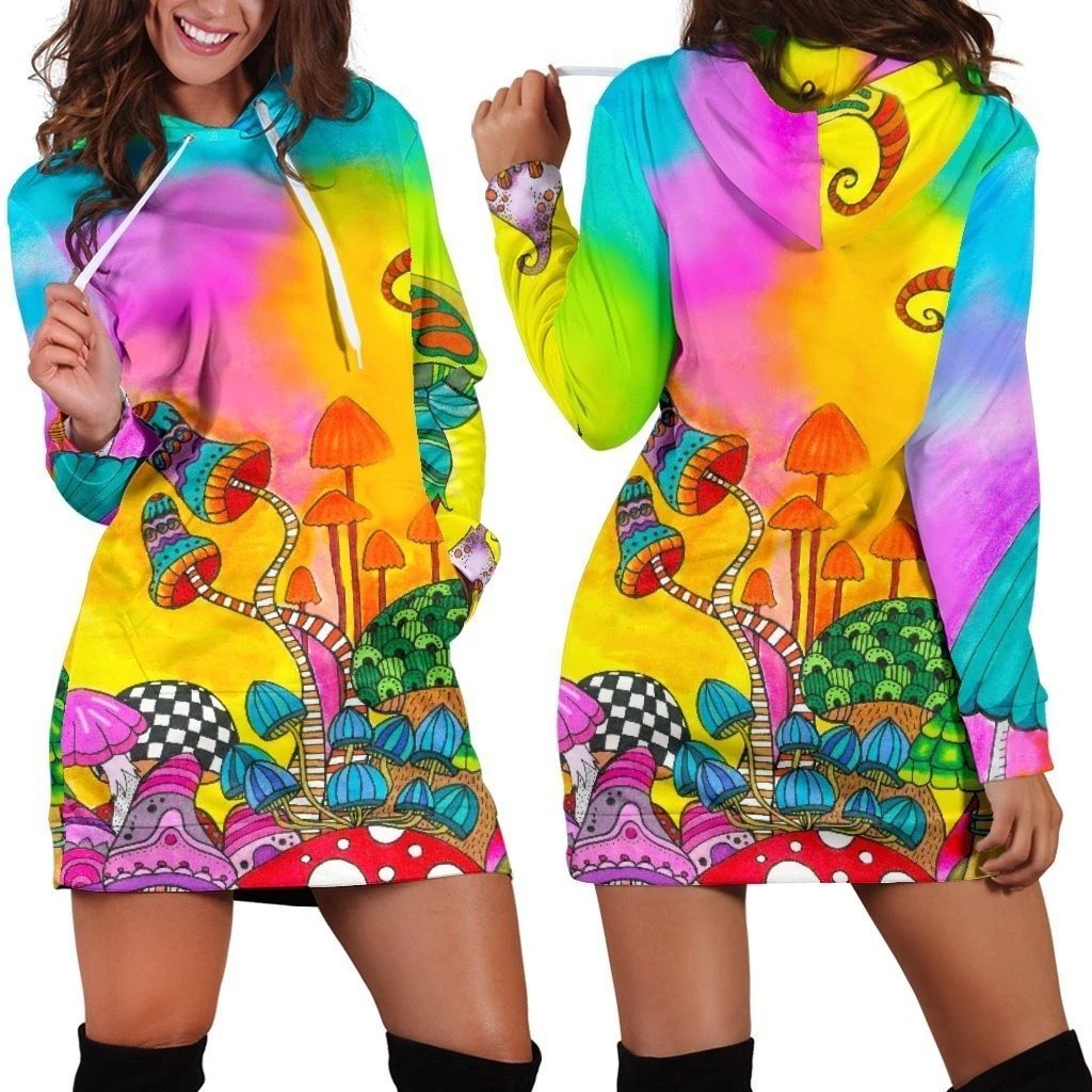 3D ALL OVER PRINTED MAGIC MUSHROOM SHIRT-Apparel-NTH-Hoodie Dress-S-Vibe Cosy™