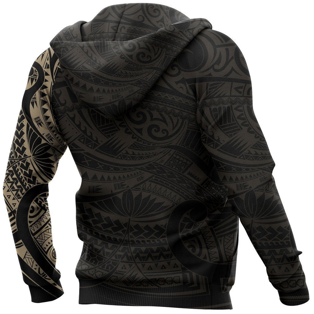 Maori Tattoo Style All Over Hoodie Golden Version NVD-Apparel-Dung Van-Hoodie-S-Vibe Cosy™