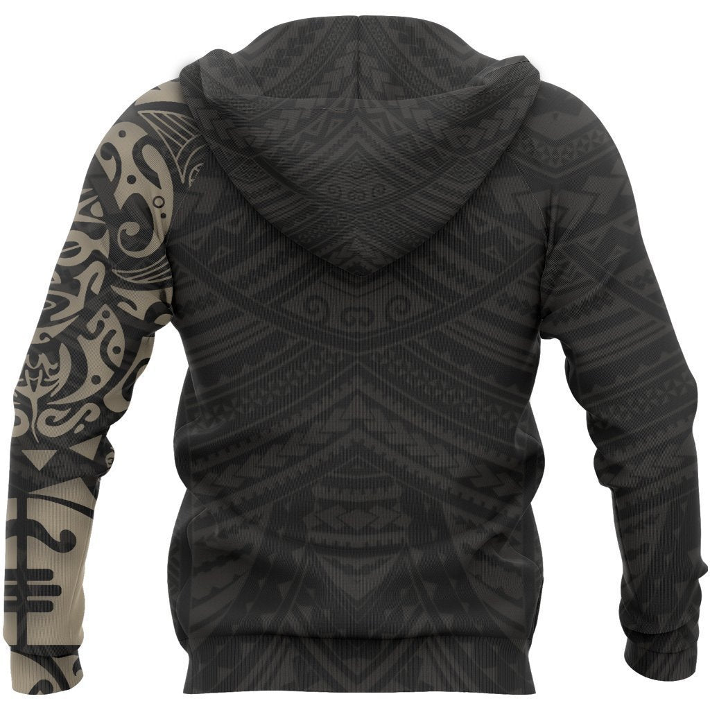 Maori Lion Tattoo New Zealand All Over Hoodie Golden NVD-Apparel-Dung Van-Hoodie-S-Vibe Cosy™