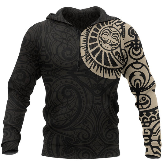 Maori Tattoo New Zealand All Over Hoodie NVD-Apparel-Dung Van-Hoodie-S-Vibe Cosy™