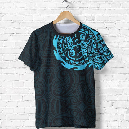 Maori Tangaroa Tattoo New Zealand All Over Hoodie - Blue NVD-Apparel-Dung Van-T-Shirt-S-Vibe Cosy™