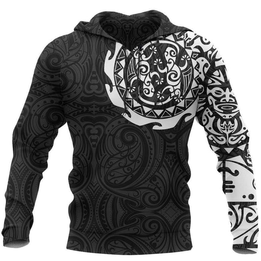 Maori Tangaroa Tattoo New Zealand All Over Hoodie HC1202-Apparel-Huyencass-Hoodie-S-Vibe Cosy™