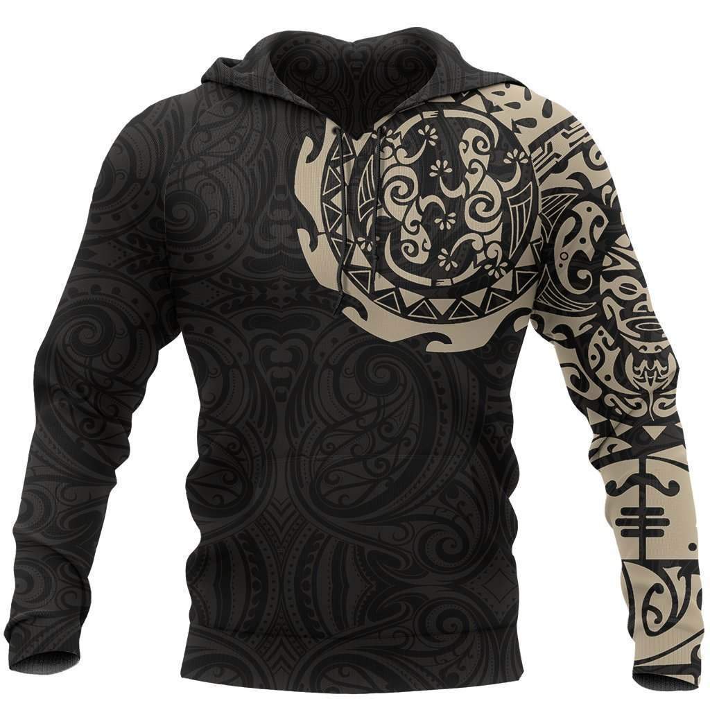 Maori Tangaroa Tattoo New Zealand All Over Hoodie - Golden HC-Apparel-Huyencass-Hoodie-S-Vibe Cosy™