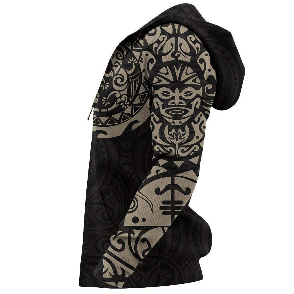 Maori Tangaroa Tattoo New Zealand All Over Hoodie - Golden HC-Apparel-Huyencass-Hoodie-S-Vibe Cosy™