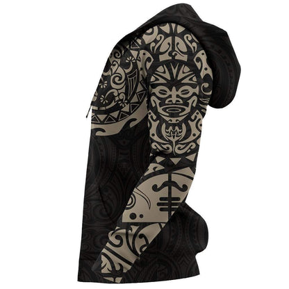 Maori Tangaroa Tattoo New Zealand All Over Hoodie - Golden HC-Apparel-Huyencass-Hoodie-S-Vibe Cosy™