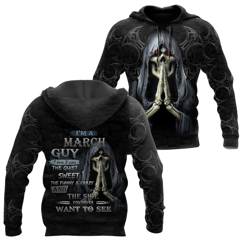 March Guy Skull 3D All Over Printed Shirts JJW27102009