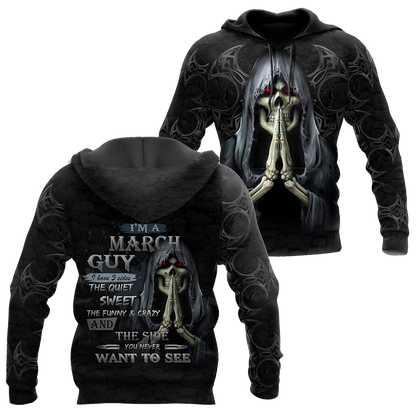 March Guy Skull 3D All Over Printed Shirts JJW27102009