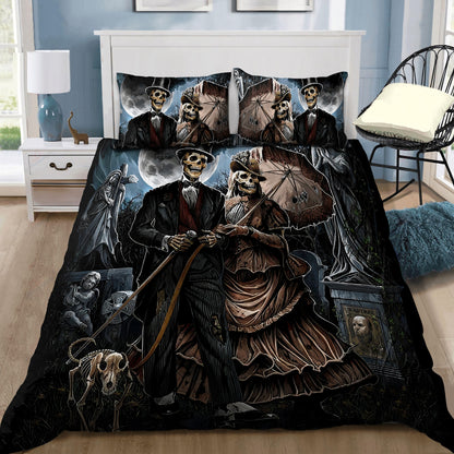 Skull Couple Day Of The Dead Bedding Set DQB08102003