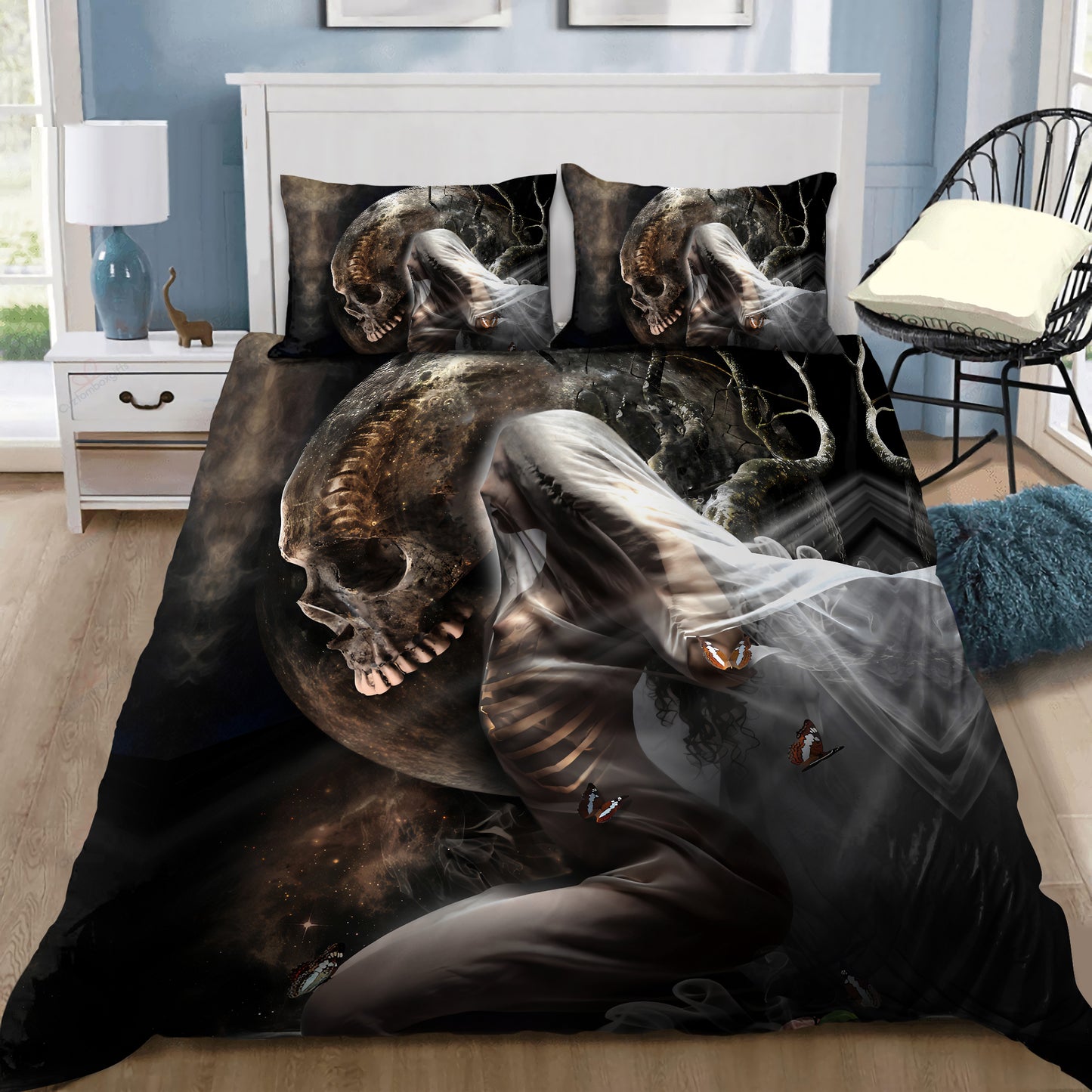 Skull And Girl Bedding Set DQB08102001