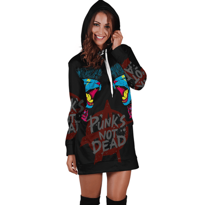 Punk Cat Hoodie Dress For Women MH0310203