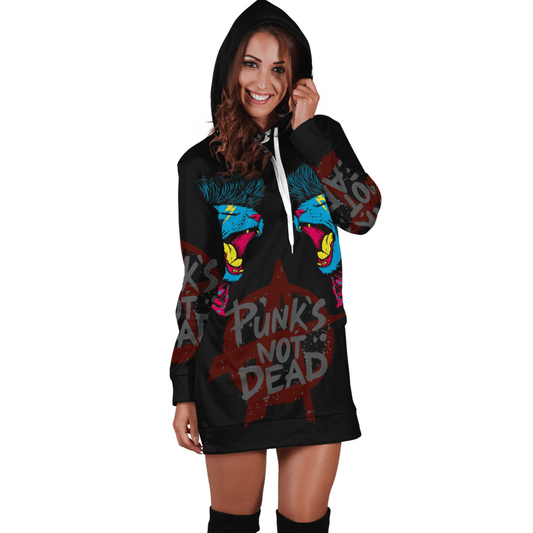 Punk Cat Hoodie Dress For Women MH0310203