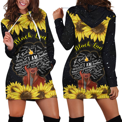 Black Lady: Black Is Beautiful Hoodie And Hoodie Dress NTN08292001