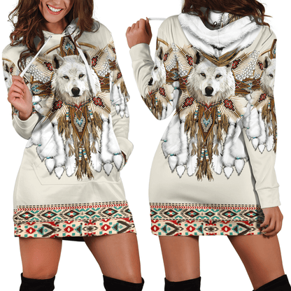 Native Spirit Wolf 3D All Over Printed Unisex Hoodie ML