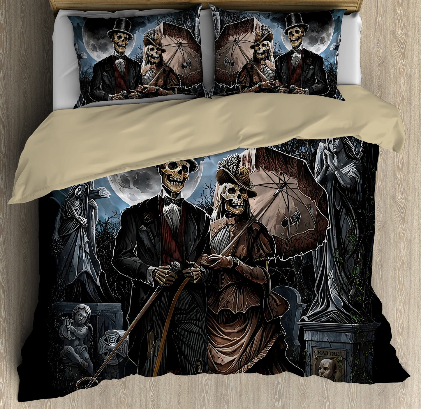Skull Couple Day Of The Dead Bedding Set DQB08102003