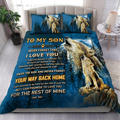 Father and Son Wolf Bedding Set-MEI