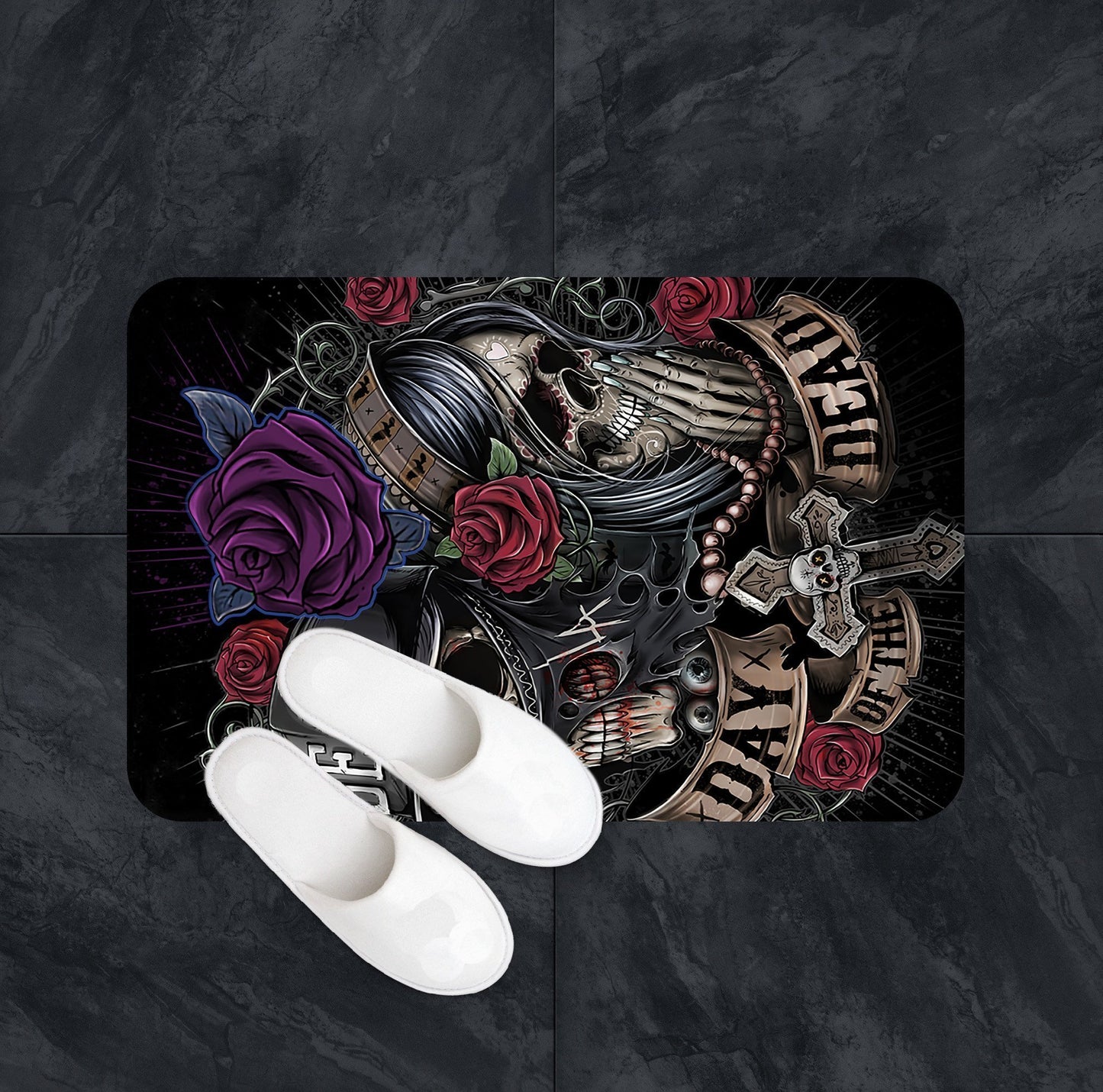 Day of the Dead Set-6teenth Outlet-Combo Shower Curtains + Towel + bath mats (20% OFF)-Vibe Cosy™