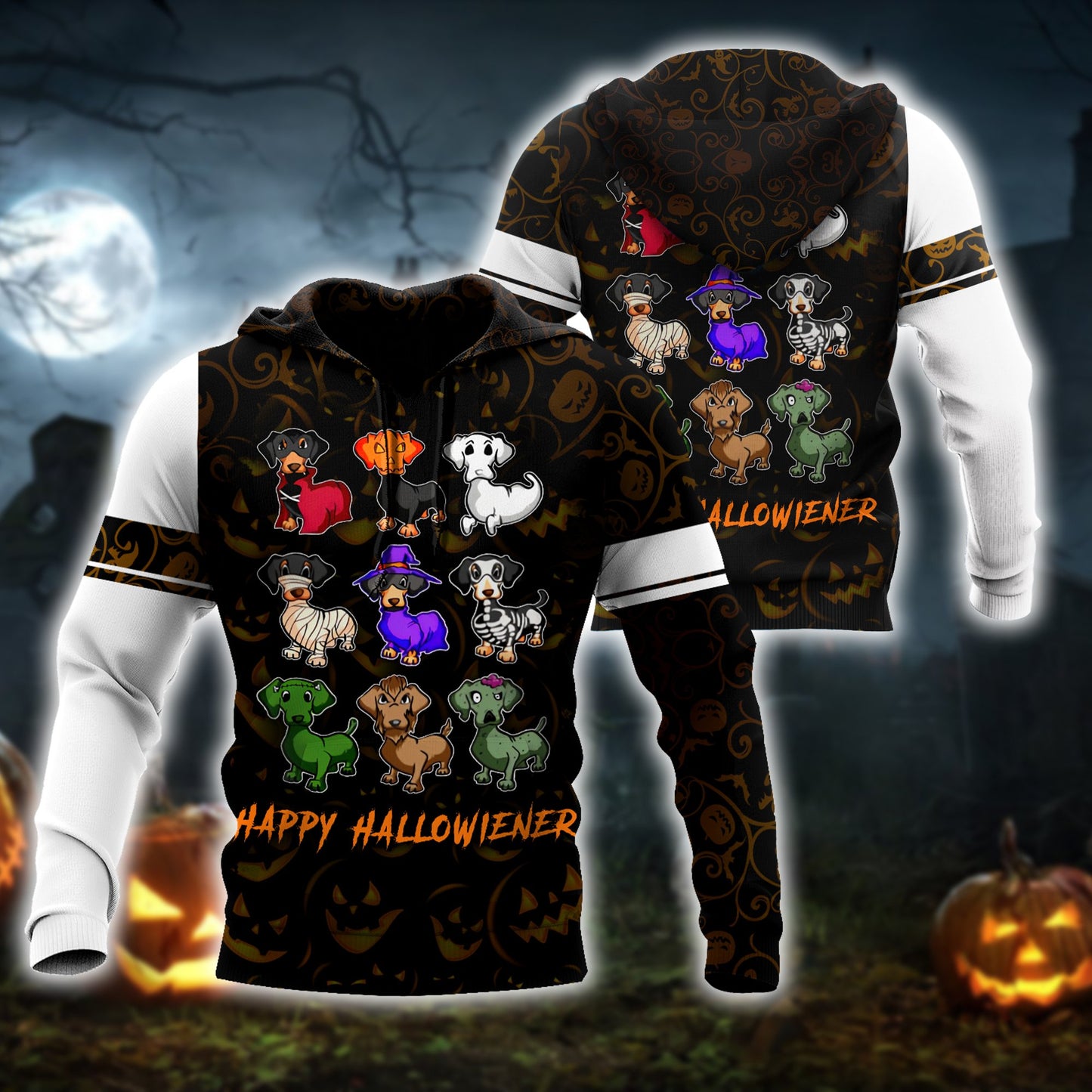 Dachshund happy hallowiener hoodie shirt for men and women MH1109201