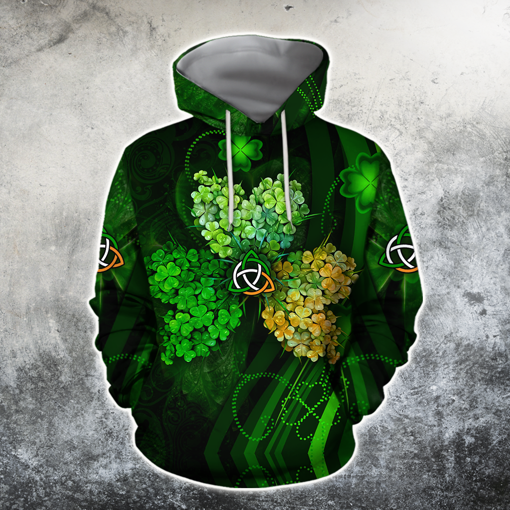 Premium Unisex Hoodie Irish St.Patrick Shamrock ML