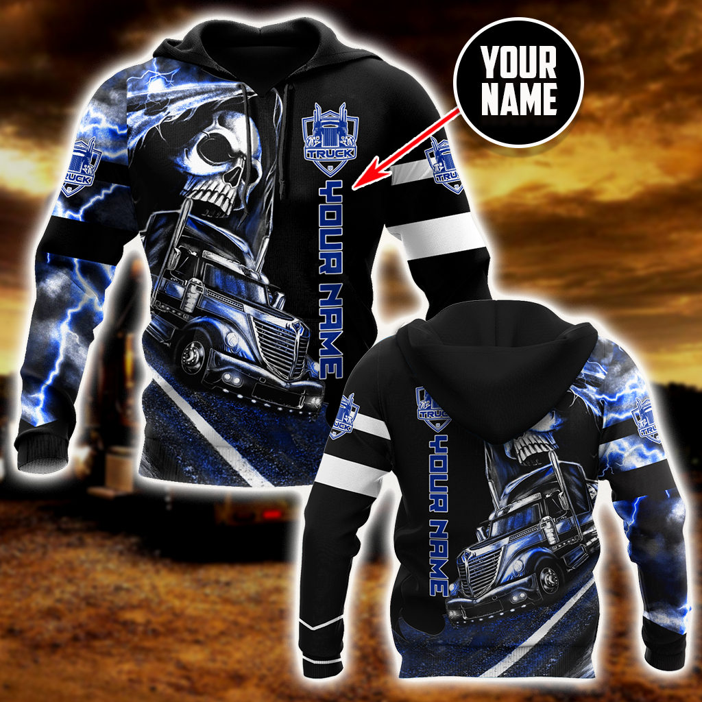 Personalized Name Trucker 3D All Over Printed Shirts For Men and Women