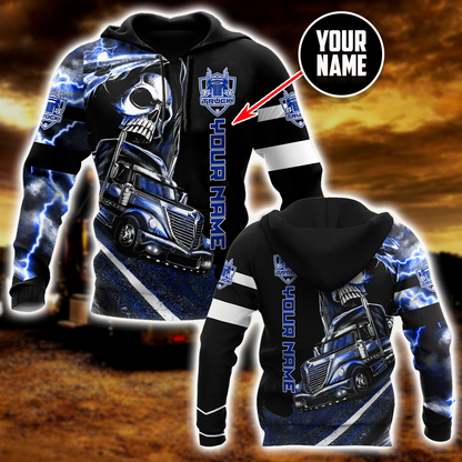 Personalized Name Trucker 3D All Over Printed Shirts For Men and Women