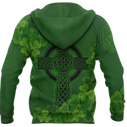 Irish Celtic Cross Shamrock 3D All Over Printed Shirts For Men and Women TT0132-Apparel-TT-Hoodie-S-Vibe Cosy™