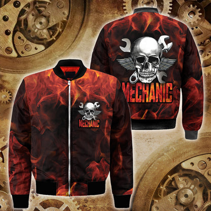 Mechanic Skull 3D All Over Printed Hoodie For Men and Women NTN09142001