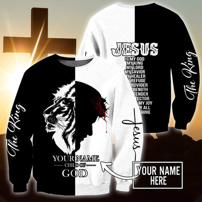 Premium Christian Jesus Catholic Customize Name 3D Printed Unisex Shirts