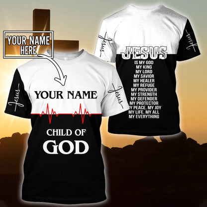 Premium Christian Jesus Catholic Customize Name 3D Printed Unisex Shirts