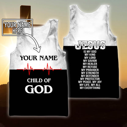 Premium Christian Jesus Catholic Customize Name 3D Printed Unisex Shirts