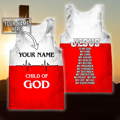 Premium Christian Jesus Custom Name 3D Printed Unisex Shirts
