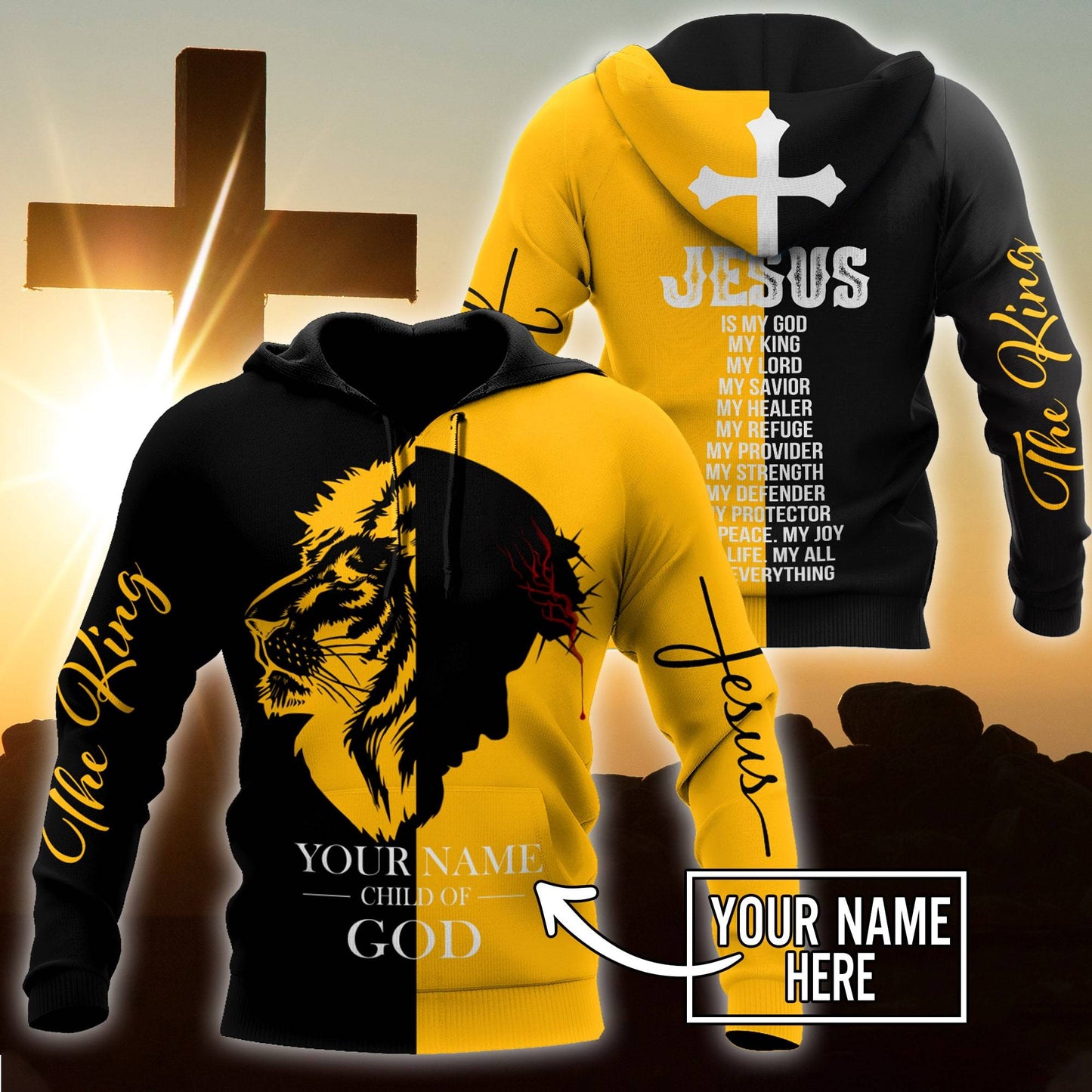 Premium Christian Jesus Catholic Customize Name 3D Printed Unisex Shirts